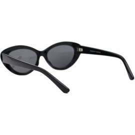 Oval Womens Oval Cateye Sunglasses Vintage Classic Fashion Shades UV 400 - Black (Black) - CS194X69E26 $10.62