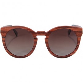 Aviator Retro Vintage Polarized Wood Sunglasses Wood Frame-SG73006 - Redsandalwood- Gradient Brown - CE18DUI0UOW $36.80