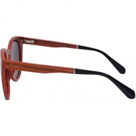 Aviator Retro Vintage Polarized Wood Sunglasses Wood Frame-SG73006 - Redsandalwood- Gradient Brown - CE18DUI0UOW $36.80