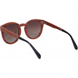 Aviator Retro Vintage Polarized Wood Sunglasses Wood Frame-SG73006 - Redsandalwood- Gradient Brown - CE18DUI0UOW $36.80