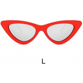 Oval Unisex Candy ColoredCat Eye Shades Integrated UV Sunglasses - L - CN18G43O9YZ $7.16