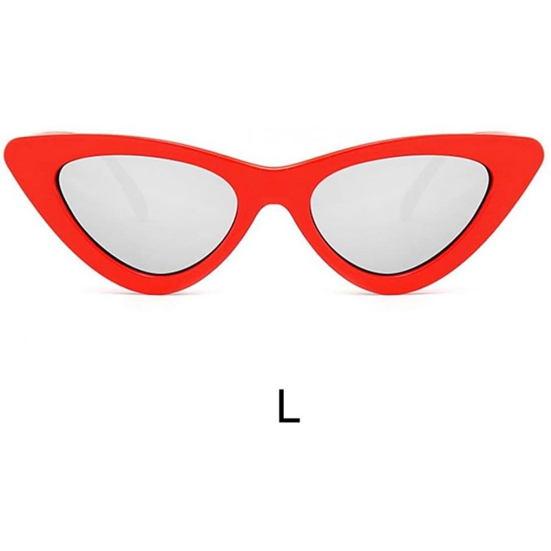 Oval Unisex Candy ColoredCat Eye Shades Integrated UV Sunglasses - L - CN18G43O9YZ $7.16