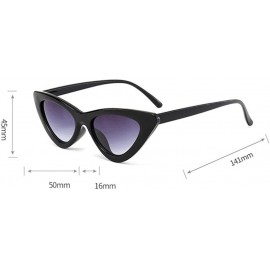 Oval Unisex Candy ColoredCat Eye Shades Integrated UV Sunglasses - L - CN18G43O9YZ $7.16