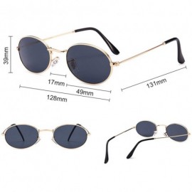 Goggle 2019 Small Frame Sunglasses Women Retro Oval Mirror Metal Sun Glasses Vintage Er Lunette De Soleil Femme - CM199CEGDKL...