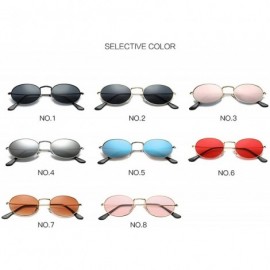 Goggle 2019 Small Frame Sunglasses Women Retro Oval Mirror Metal Sun Glasses Vintage Er Lunette De Soleil Femme - CM199CEGDKL...