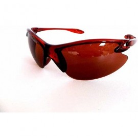 Sport New Promotional Wrap-Around Action Sports Sunglasses - Brown - CG11E73VM69 $9.24