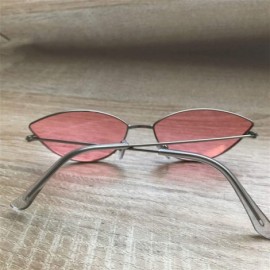 Oval Women Cat Eye Sunglasses Cute Sexy Er Glasses Summer Retro Small Frame Black Red Cateye Sun - Black - CV199CDXL0S $22.61