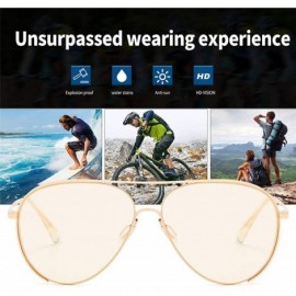 Aviator Aviator Sunglasses HD Nylon Lens Men's and Women's UV Protection Sunglasses Color film sunglasses sunglasses - CV194H...