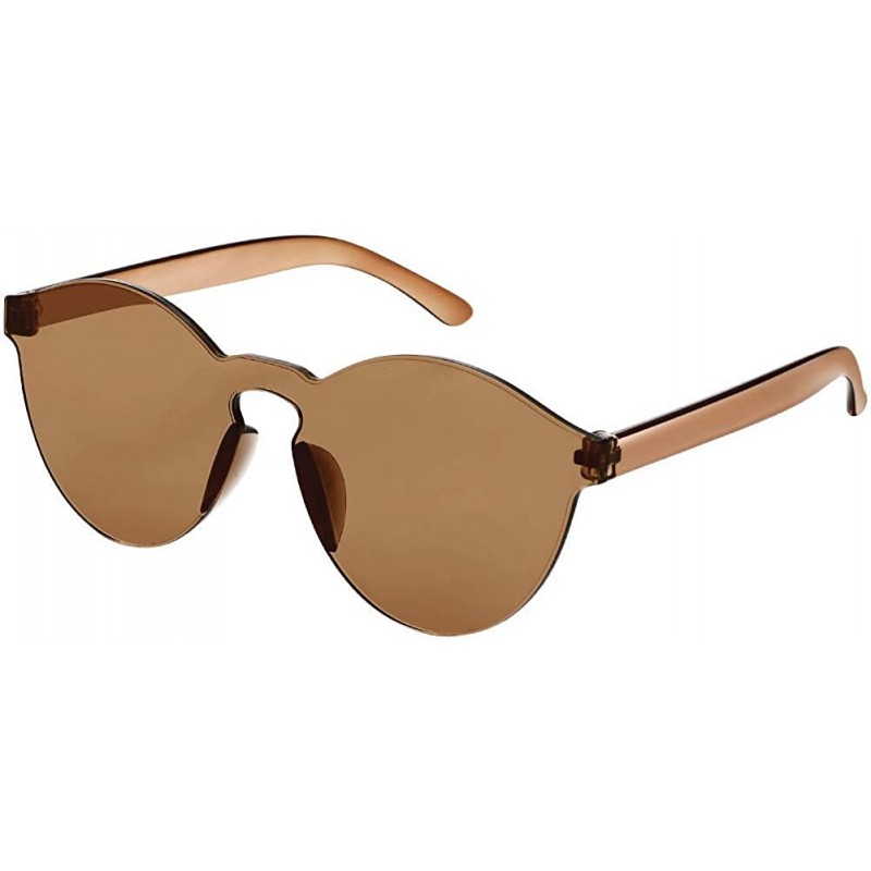 Rimless Round Fashion Sunglasses for Women Men Aviator Metal Mirror Sunglasses - Rimless-c4 - CV18QW70TQ6 $8.81