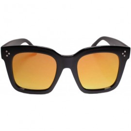 Oversized Oversize Retro Style Swag Hip Hop Rapper Fresh Dope Sunglasses Thick Frame - Orange - CX18Z0H46AN $15.08