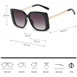 Aviator UV400 Women Sunglasses Rectangular Vintage Retro Bold Square Multi Tinted Frame - White - CW1963Z9GL0 $13.93