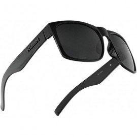 Square Men's Original Hardcore Black Classic Square Sunglasses with Dark Tinted Lenses - Black Frame - Black - CG18UECLCXZ $1...