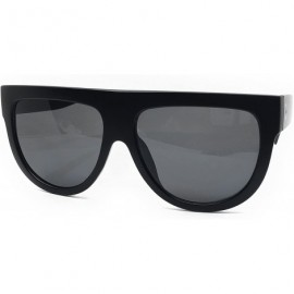 Oversized 6520 Oversize XL Mirror Tint Havana Shadow Style Designer Flat Top Womens Mens Sunglasses - Black. - CT18GX8ZD27 $1...