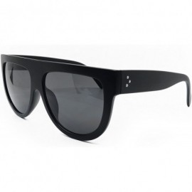 Oversized 6520 Oversize XL Mirror Tint Havana Shadow Style Designer Flat Top Womens Mens Sunglasses - Black. - CT18GX8ZD27 $1...