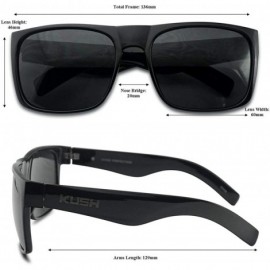 Square Men's Original Hardcore Black Classic Square Sunglasses with Dark Tinted Lenses - Black Frame - Black - CG18UECLCXZ $1...