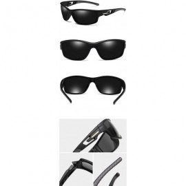 Sport Sport Polarized Sunglasses for Men Women - C1 Black Frame / Grey Lens - CH18UHUEOMZ $12.34