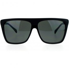 Square Unisex Fashion Sunglasses Classic Square Flat Matted Top Frame UV 400 - Black (Black) - CL187NLX4T2 $9.19