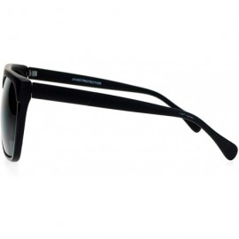 Square Unisex Fashion Sunglasses Classic Square Flat Matted Top Frame UV 400 - Black (Black) - CL187NLX4T2 $9.19