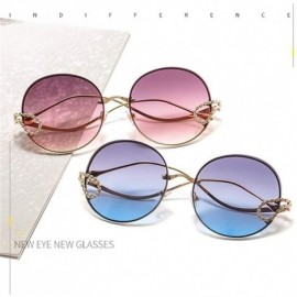 Round 2020 New Metal Diamond Sunglasses Women Round Rimless Frame Sun Glasses Female Fashion Eyeglasses UV400 Glasses - CL198...