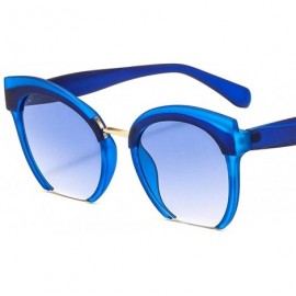 Cat Eye Trendy Colored Half Frame Cat Eye Sunglasses Women Eyeglasses - 5 - CV18WZUOXCR $28.20