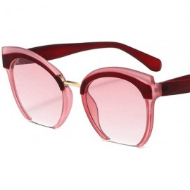 Cat Eye Trendy Colored Half Frame Cat Eye Sunglasses Women Eyeglasses - 5 - CV18WZUOXCR $28.20