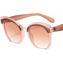 Cat Eye Trendy Colored Half Frame Cat Eye Sunglasses Women Eyeglasses - 5 - CV18WZUOXCR $28.20