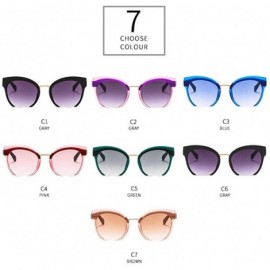 Cat Eye Trendy Colored Half Frame Cat Eye Sunglasses Women Eyeglasses - 5 - CV18WZUOXCR $28.20