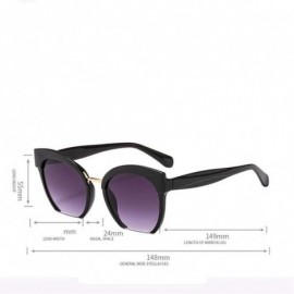 Cat Eye Trendy Colored Half Frame Cat Eye Sunglasses Women Eyeglasses - 5 - CV18WZUOXCR $28.20