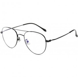 Aviator Blue Light Blocking Glasses Aviator Computer Game eyeglasses - Black - C218AD5E2XY $39.12