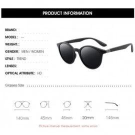 Round Polarizing Sunglasses Round Sunglasses Polarizing Men Drivers Driving Sunglasses - Black - CH18YRCDKTR $30.58