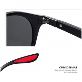 Round Polarizing Sunglasses Round Sunglasses Polarizing Men Drivers Driving Sunglasses - Black - CH18YRCDKTR $30.58