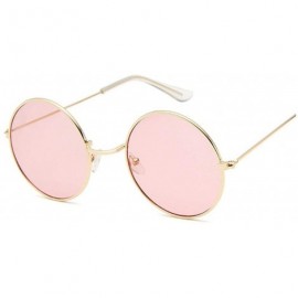 Round Round Small Sunglasses Women Er Vintage Metal Cheap Sun Glasses Female Retro Circle Eyewear - Goldpink - CL198AHMRWE $2...