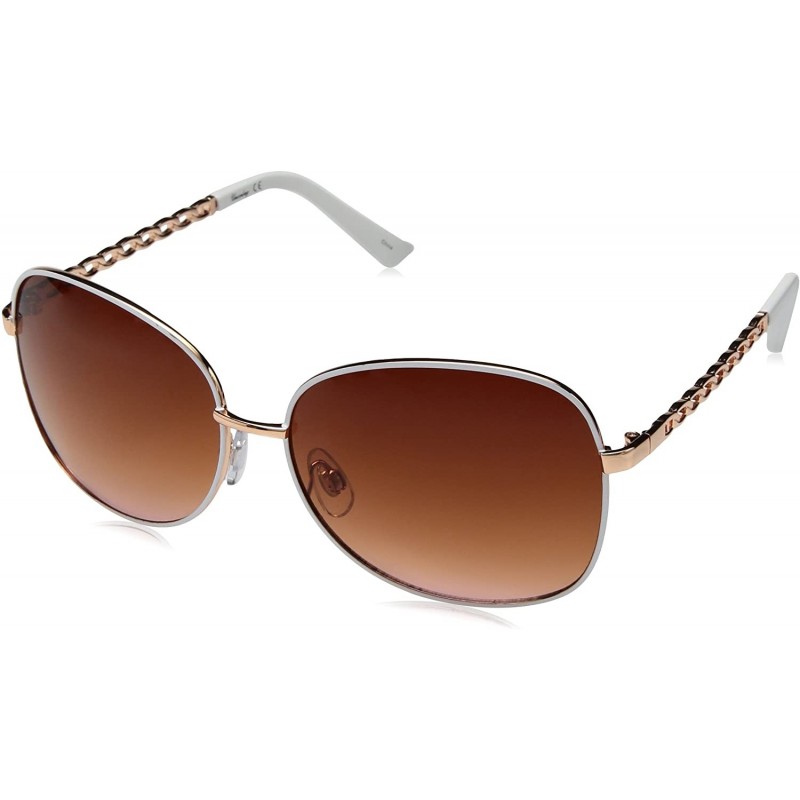 Oval Women's U543 Oval Sunglasses - 61 mm - Rose Gold/White - CG1296VOZEH $23.49