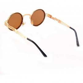 Round Vintage Sunglasses Designer Colorful Rhinestone - C018UQ9ATIU $10.44