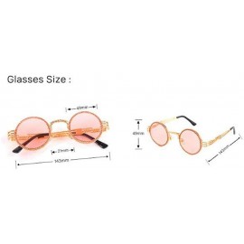 Round Vintage Sunglasses Designer Colorful Rhinestone - C018UQ9ATIU $10.44