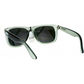 Square KUSH Sunglasses Unisex Slate Gray Square Frame Mirror Lens UV 400 - Gray (Orange Mirror) - C6186NUSUR5 $9.75