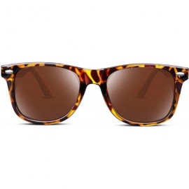 Rectangular Great Classic Polarized Sunglasses Men Women HD Lens B1858 - 004 Leopard - CG18Q0EWQOL $12.07