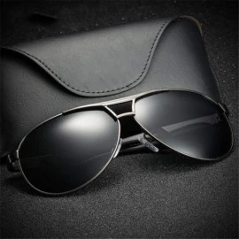 Aviator Men's Sunglasses Polarized Coating Travel BRAND DESIGN Classic Mirror Sun Black - Brown - CK18XGEWDIH $9.93