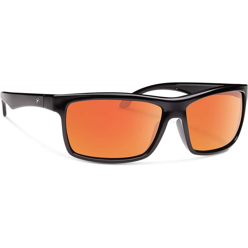 Square Ajay Polarized Sunglasses - Black / Red Mirror - CN11UTZ86XL $12.53