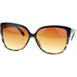 Oversized Womens Oversized Rectangular Squared Cat Eye Designer Fashion Diva Sunglasses Brown - CQ119K0A40X $11.17