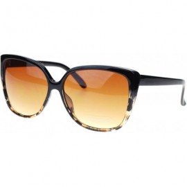 Oversized Womens Oversized Rectangular Squared Cat Eye Designer Fashion Diva Sunglasses Brown - CQ119K0A40X $11.17