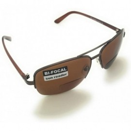 Aviator Aviator Bifocal Sunglasses Sun Reader for Men and Women-UV Production - Brown - CR18I8W7KGL $11.93