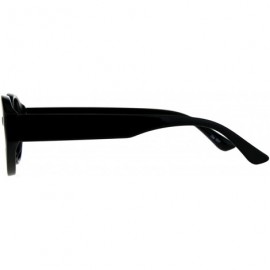 Oval Womens Classic Fashion Sunglasses Oval Plastic Frame UV 400 - Black (Black) - CG18G74TH0Z $13.09