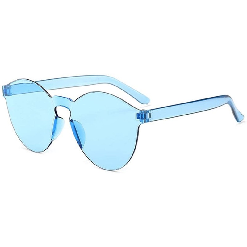 Oval New piece piece sunglasses - candy-colored ocean piece - male sunglasses - ladies fashion sunglasses-Translucent - CR198...