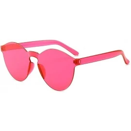 Oval New piece piece sunglasses - candy-colored ocean piece - male sunglasses - ladies fashion sunglasses-Translucent - CR198...