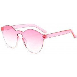 Oval New piece piece sunglasses - candy-colored ocean piece - male sunglasses - ladies fashion sunglasses-Translucent - CR198...