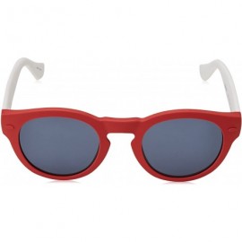 Round Women's Trancoso Round Sunglasses - Red White - CH119CDWPFL $28.89