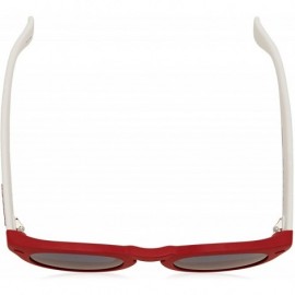 Round Women's Trancoso Round Sunglasses - Red White - CH119CDWPFL $28.89