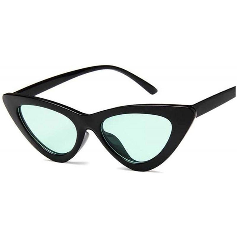 Retro Fashion Sunglasses Women Vintage Cat Eye Black White Sun Glasses Uv400 Oculos Black 9265