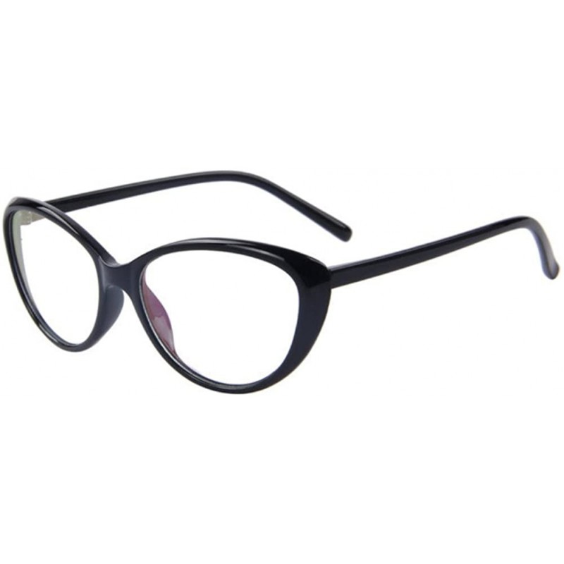 Rimless Women Fashion UA400 Cat's Eye Glasses Cat Eye Clear Glasses - Black - CD17YWDM5A9 $12.05